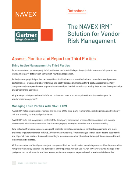 Vendor Risk Management | NAVEX